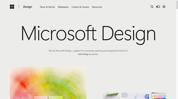 Microsoft Design Website Screenshot